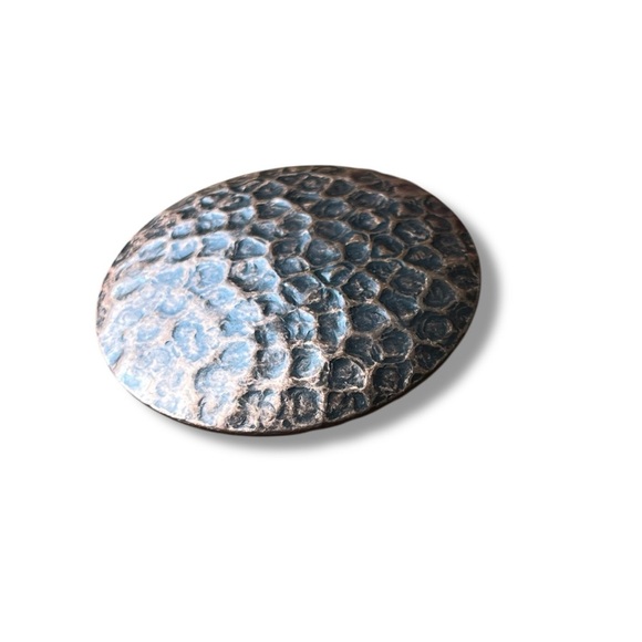 Hammered Copper Disc Scarf Clip - Picture 4 of 6